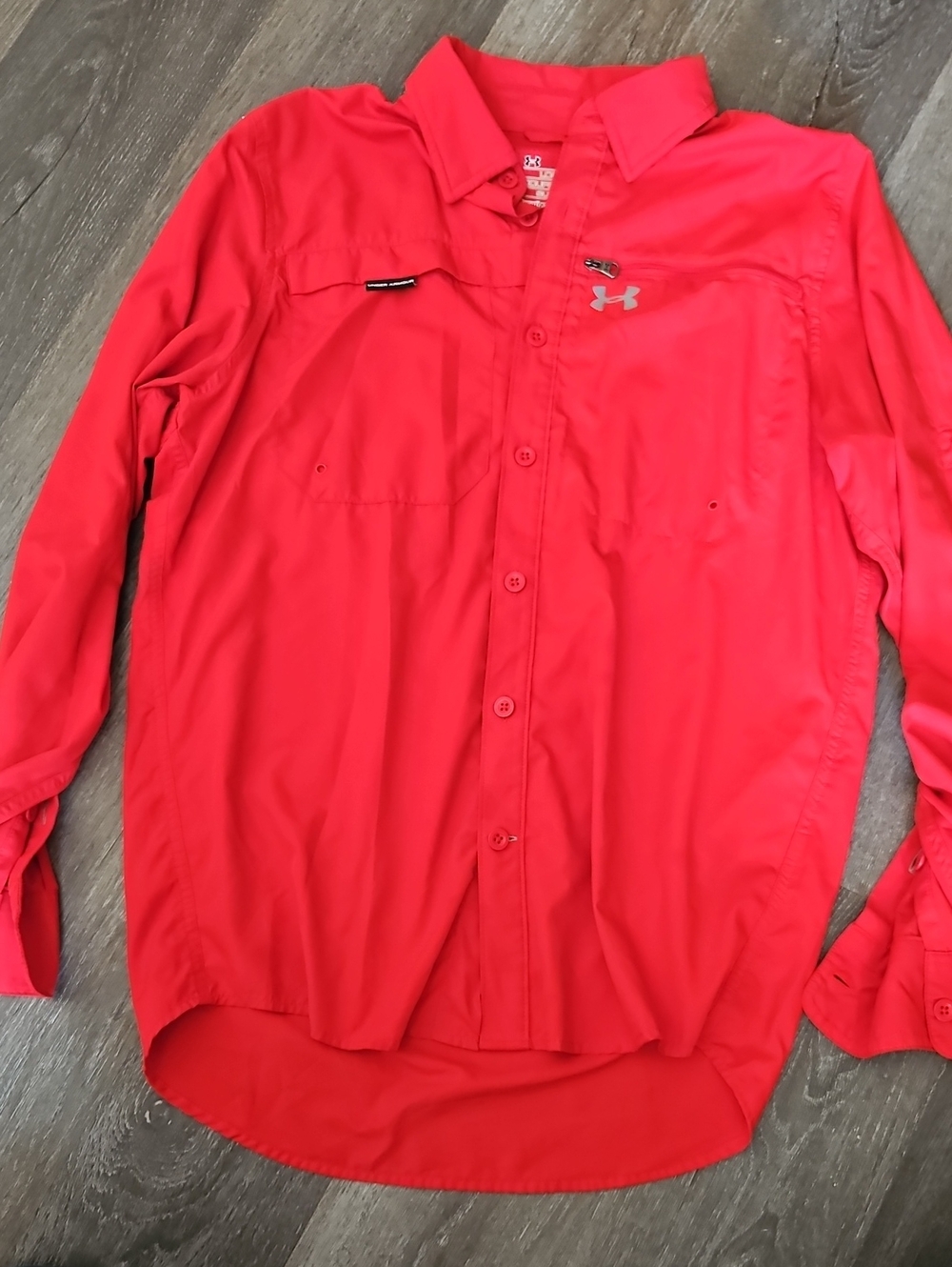 Under Armour Men's Bright Red Performance Button-Up Shirt